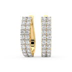1.16 Carat Round Luxe Brilliance Hoops Diamond Earrings 14K