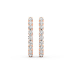4.25 Carat Eternity Glow Hoops Diamond Earrings 14K - Rose Gold