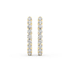 4.25 Carat Eternity Glow Hoops Diamond Earrings 14K