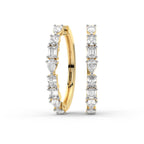 7.63 Carat 14K Gold ixed Cut Hoop Earring