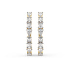 7.63 Carat 14K Gold ixed Cut Hoop Earring