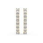 4.7 Carat 14K Gold Emerald Cut Hoop Earring