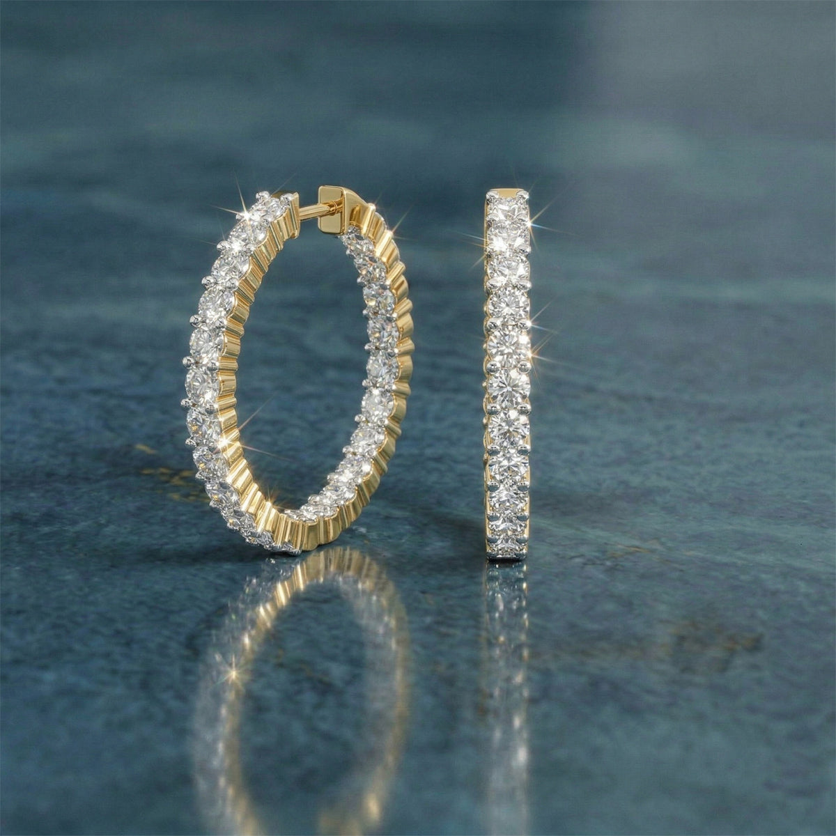 5.66 Carat 14K Gold Aurelia Hoop Earring