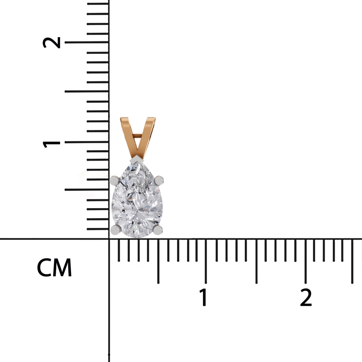 Exquisite Pear Solitaire Diamond Pendant