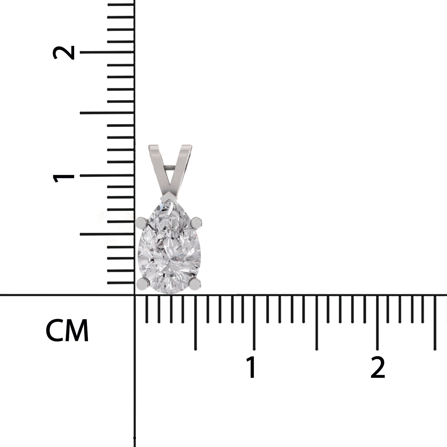 Exquisite Pear Solitaire Diamond Pendant
