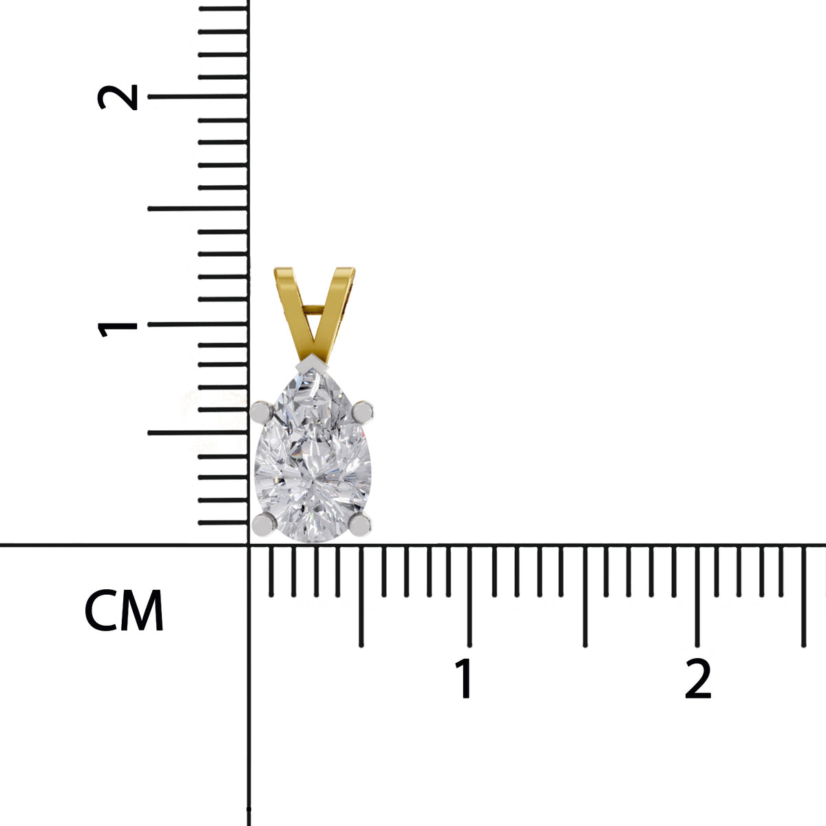 Exquisite Pear Solitaire Diamond Pendant