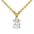 1.5 Carat Pear Shape Solitaire Diamond Pendant 14K