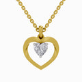 1 Carat Heart Shape Solitaire Diamond Pendant 14K