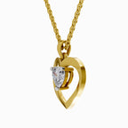 1 Carat Heart Shape Solitaire Diamond Pendant 14K