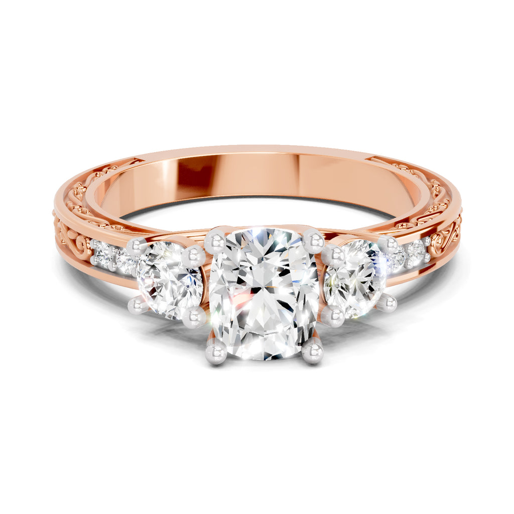 1.46 Ct Cushion Shape Solitaire Diamond Ring