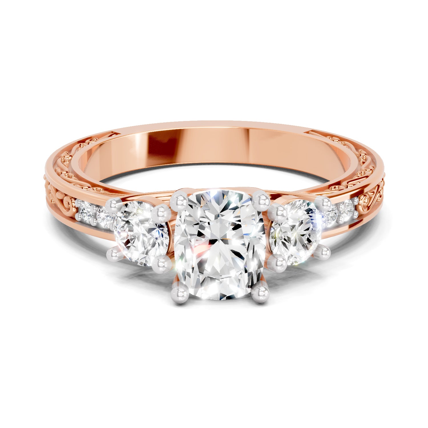 1.46 Ct Cushion Shape Solitaire Diamond Ring