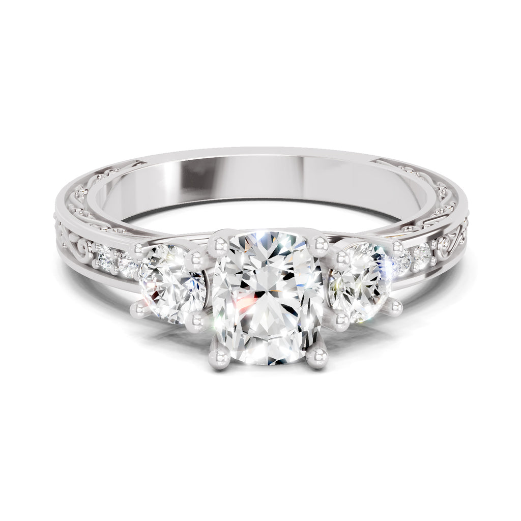 1.46 Ct Cushion Shape Solitaire Diamond Ring