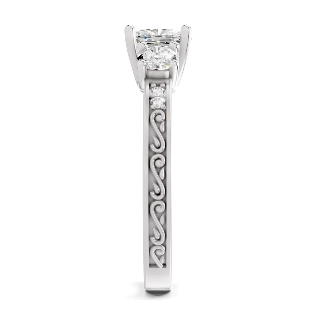 1.46 Ct Cushion Shape Solitaire Diamond Ring