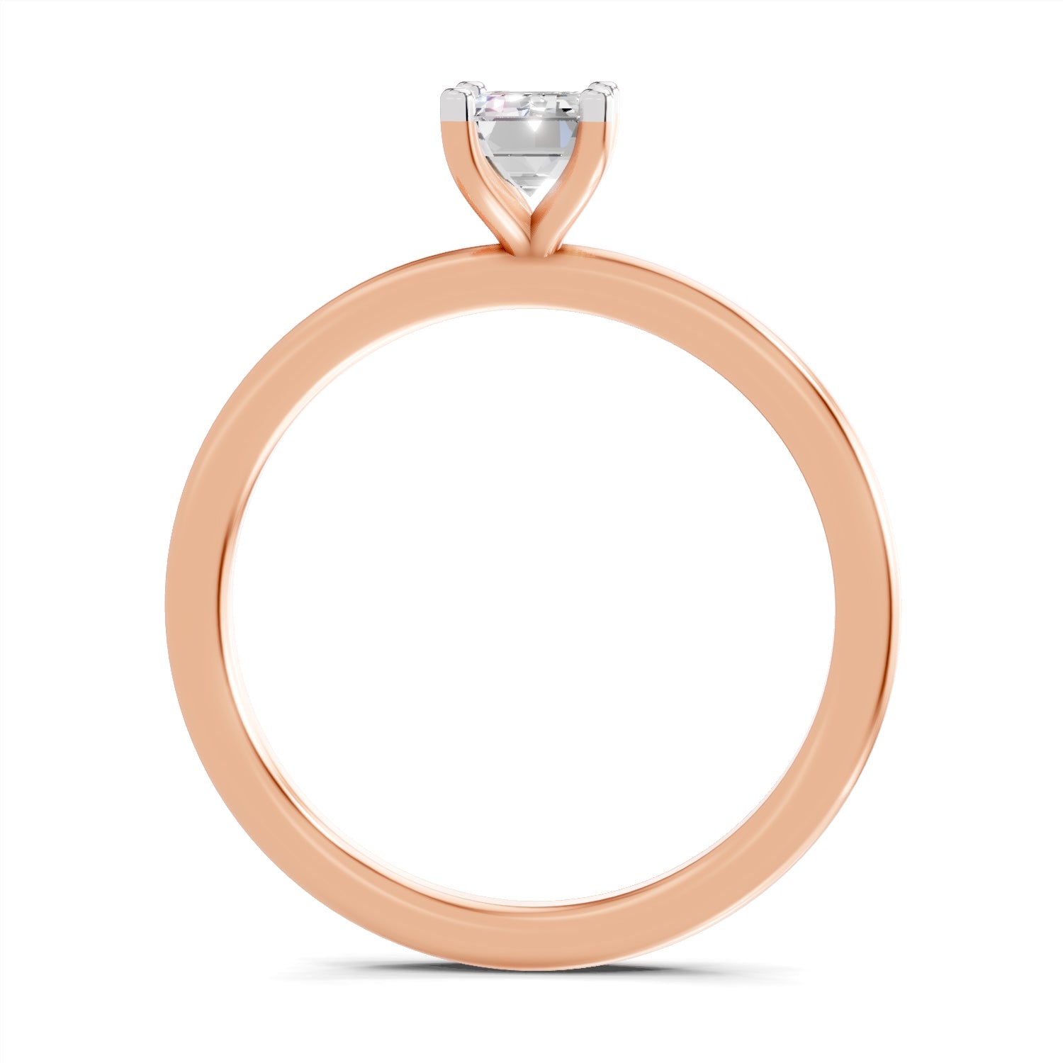 0.75 Ct Emerald Shape Solitaire Diamond Ring