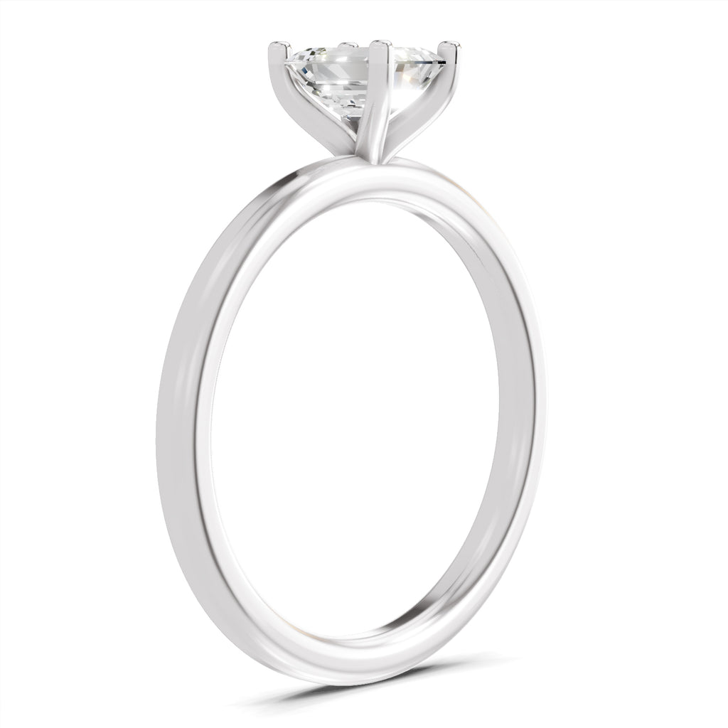 0.75 Ct Emerald Shape Solitaire Diamond Ring