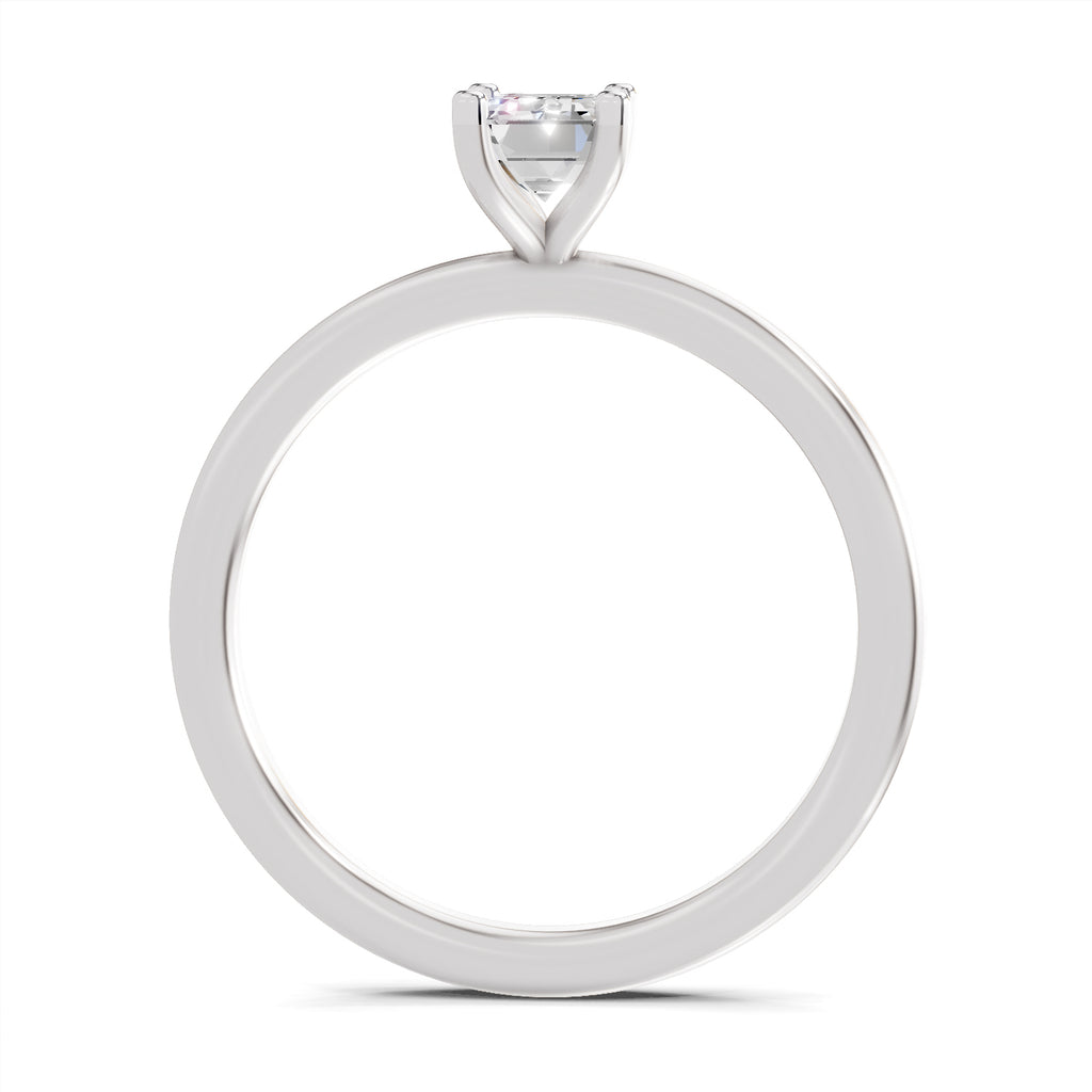 0.75 Ct Emerald Shape Solitaire Diamond Ring