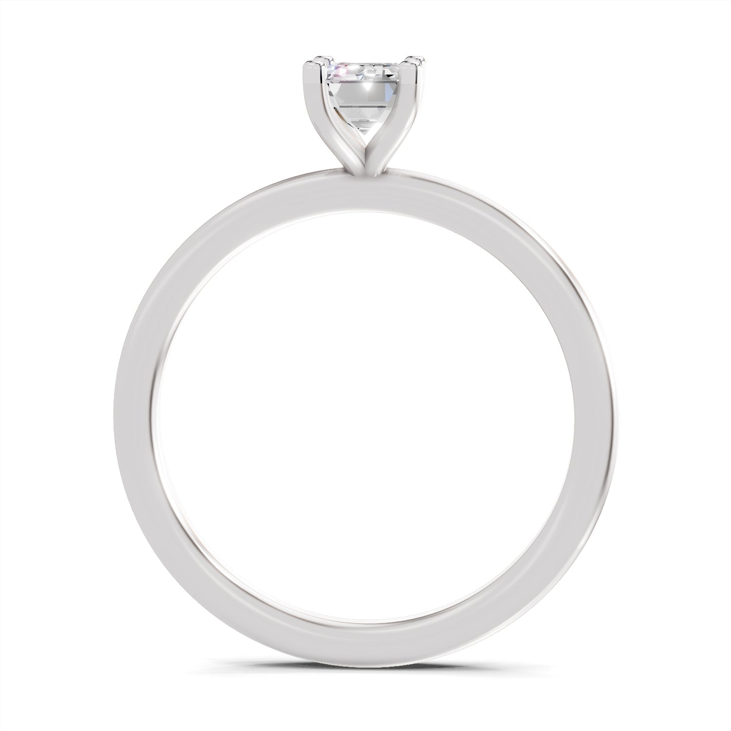 0.75 Ct Emerald Shape Solitaire Diamond Ring