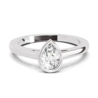 0.50 Ct Pear Shape Solitaire Diamond Ring