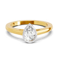 0.50 Ct Pear Shape Solitaire Diamond Ring