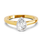 0.50 Ct Pear Shape Solitaire Diamond Ring