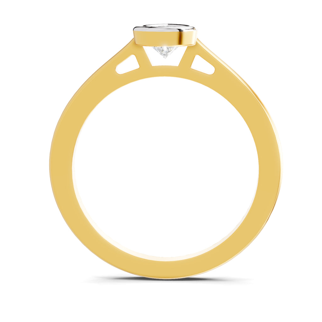 0.50 Ct Pear Shape Solitaire Diamond Ring