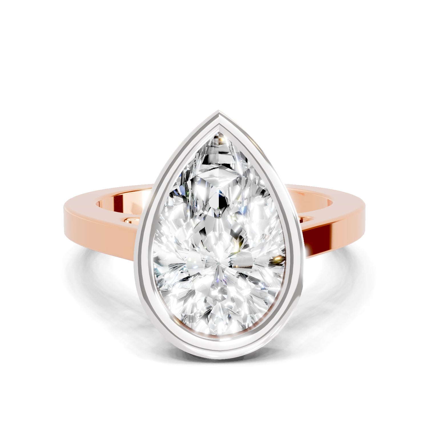3 Ct Pear Shape Solitaire Diamond Ring