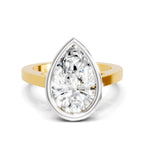 3 Ct Pear Shape Solitaire Diamond Ring