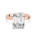 4 Ct Emerald Shape Solitaire Diamond Ring