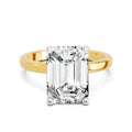 4 Ct Emerald Shape Solitaire Diamond Ring