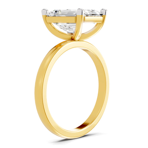 Captivating Emerald-Cut Solitaire Diamond Ring