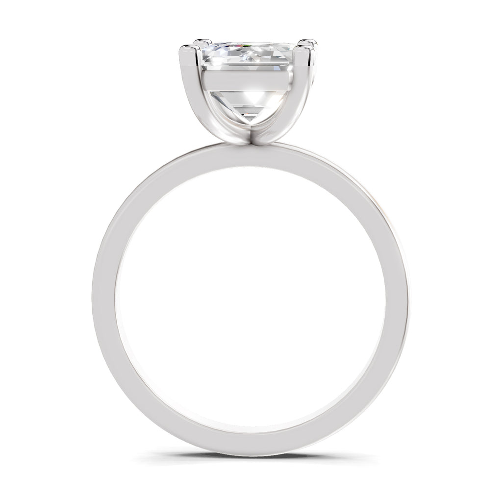 5 Ct Emerald Shape Solitaire Diamond Ring