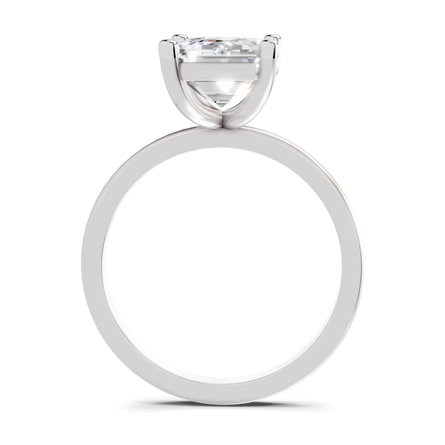 5 Ct Emerald Shape Solitaire Diamond Ring