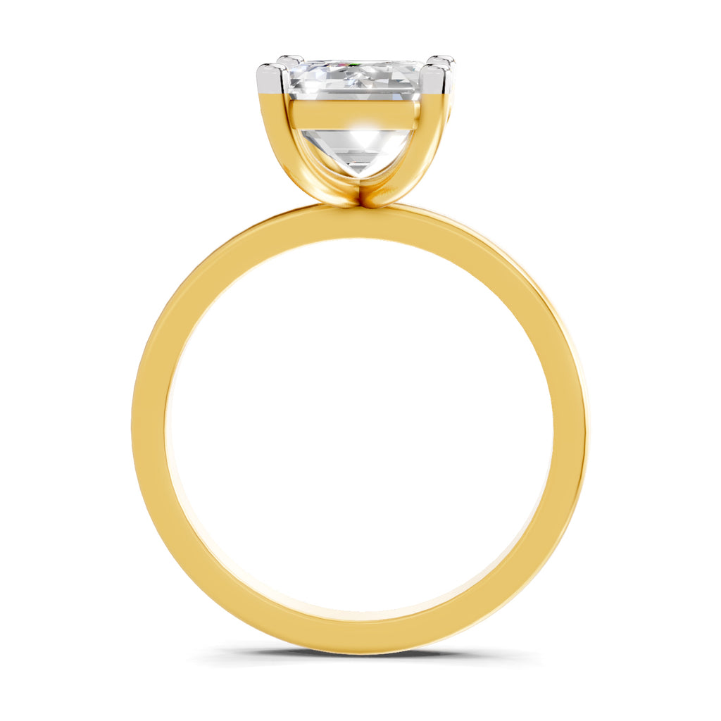 5 Ct Emerald Shape Solitaire Diamond Ring