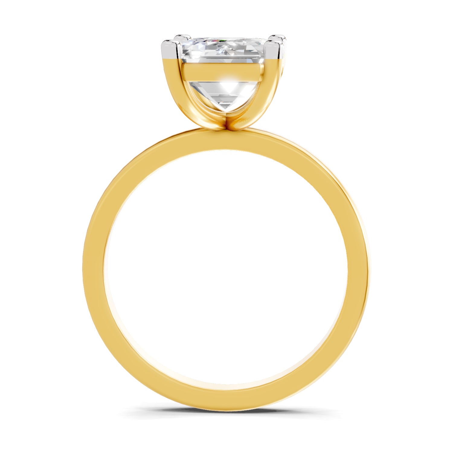 5 Ct Emerald Shape Solitaire Diamond Ring