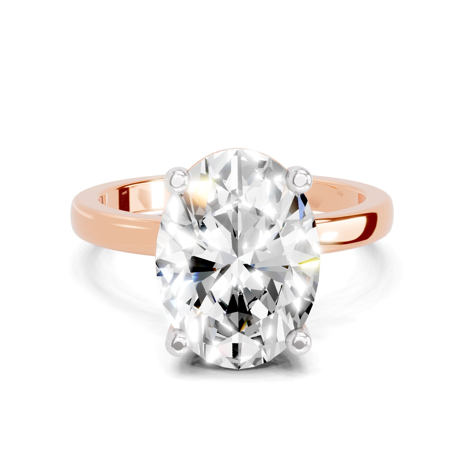 5 Ct Emerald Shape Solitaire Diamond Ring