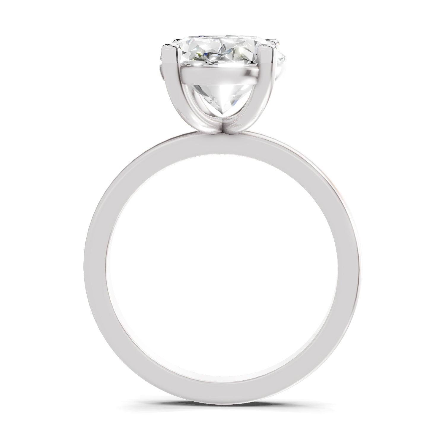 4 Ct Oval Shape Solitaire Diamond Ring