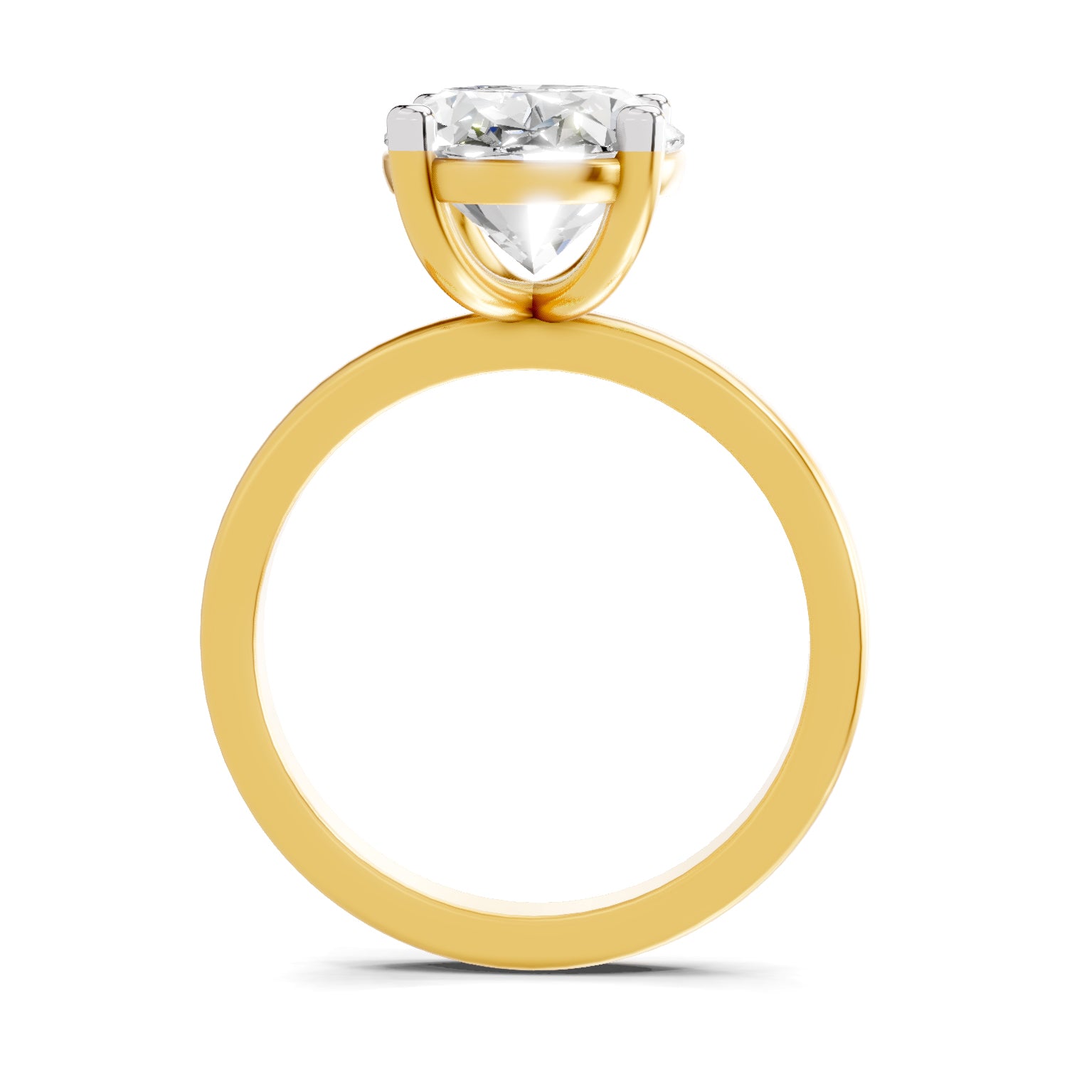 4 Ct Oval Shape Solitaire Diamond Ring