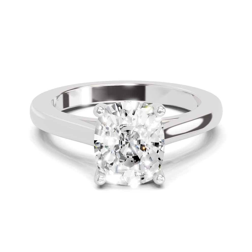 3 Ct Cushion Shape Solitaire Diamond Ring