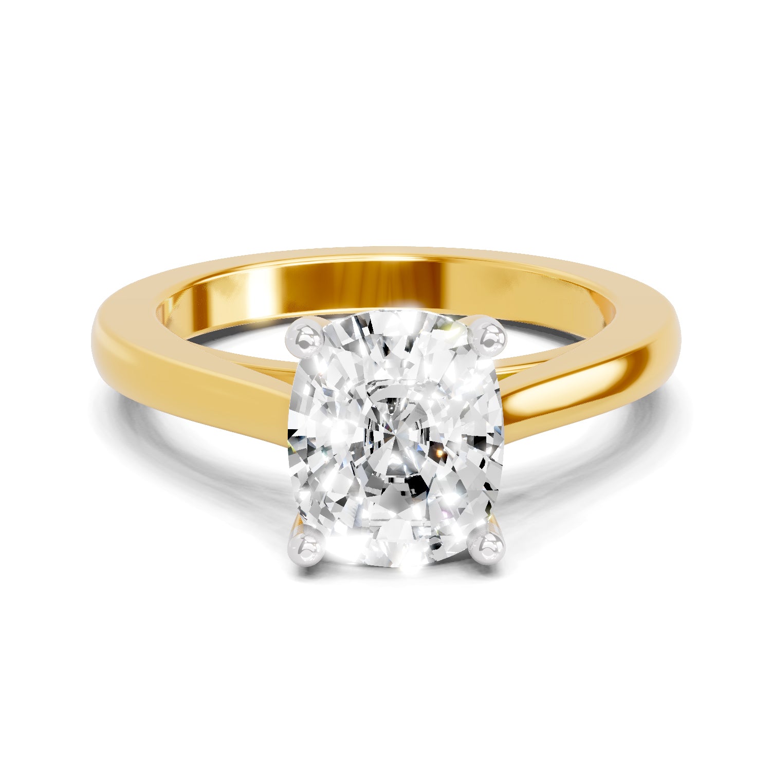 3 Ct Cushion Shape Solitaire Diamond Ring