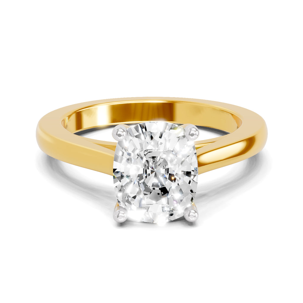 3 Ct Cushion Shape Solitaire Diamond Ring