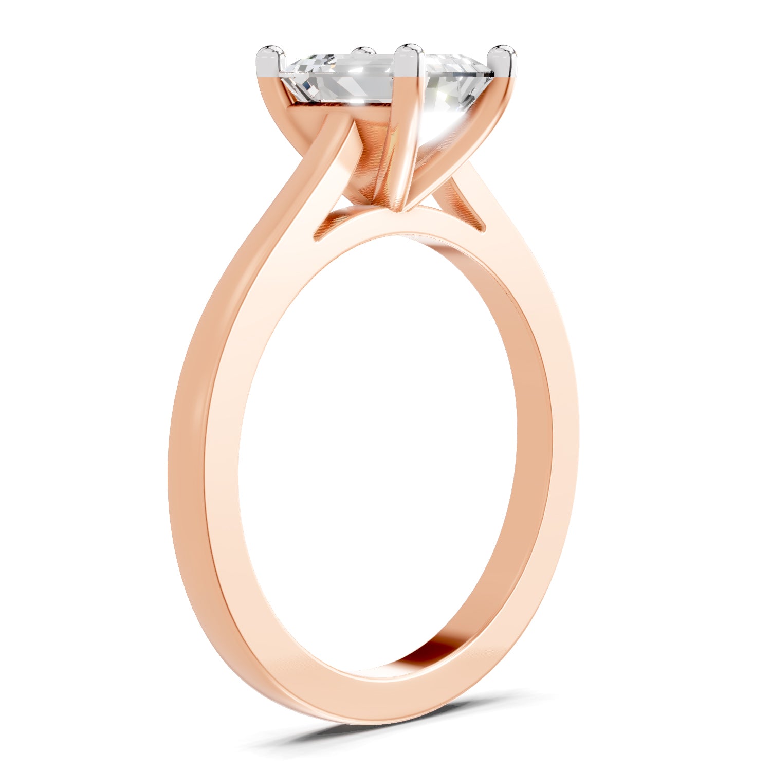2.1 Ct Emerald Shape Solitaire Diamond Ring