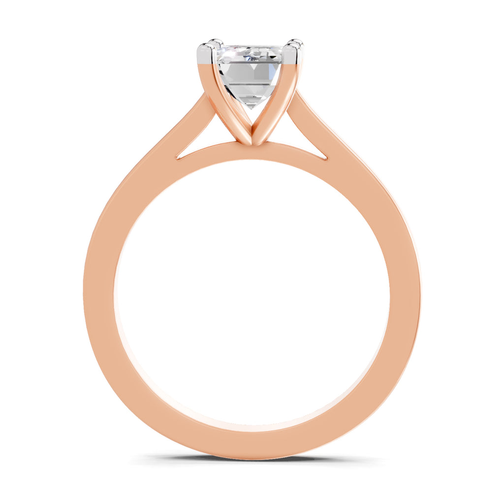 2.1 Ct Emerald Shape Solitaire Diamond Ring