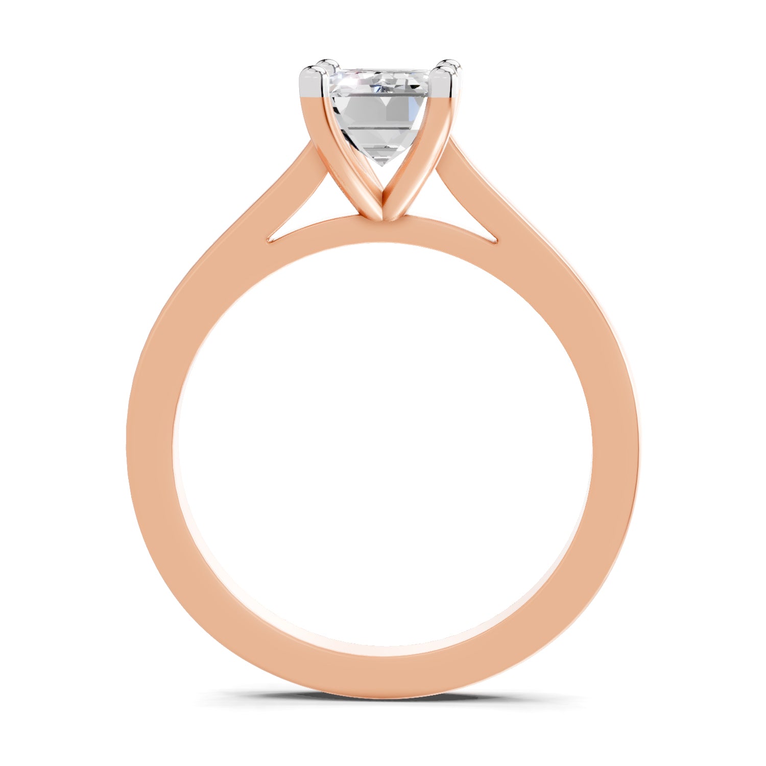 2.1 Ct Emerald Shape Solitaire Diamond Ring