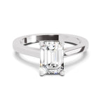 2.1 Ct Emerald Shape Solitaire Diamond Ring