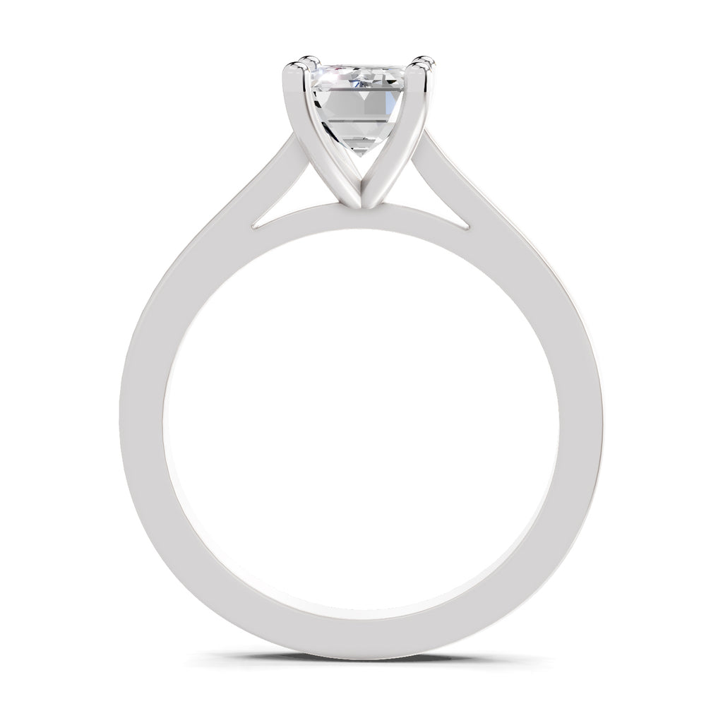 2.1 Ct Emerald Shape Solitaire Diamond Ring