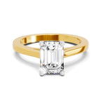 2.1 Ct Emerald Shape Solitaire Diamond Ring