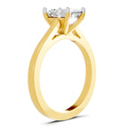 2.1 Ct Emerald Shape Solitaire Diamond Ring