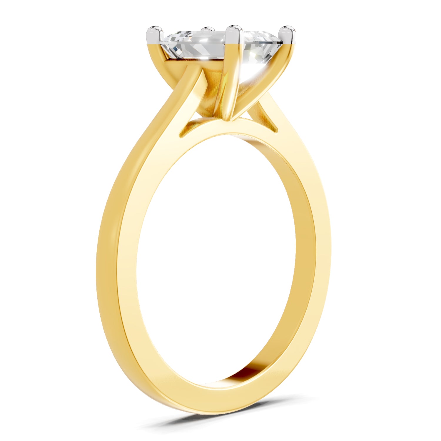 2.1 Ct Emerald Shape Solitaire Diamond Ring