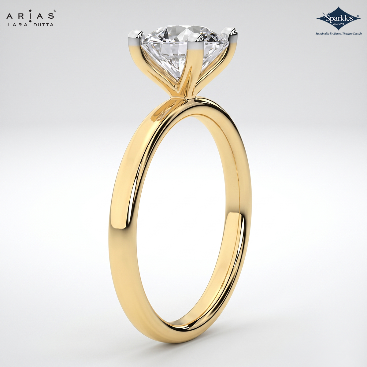 Arias by Lara Dutta Graceful Iconic Solitaire Diamond Engagement Ring