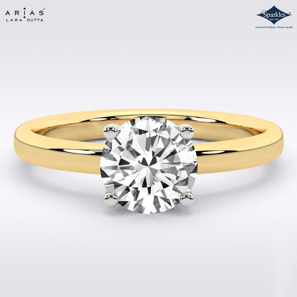 Arias by Lara Dutta Graceful Iconic Solitaire Diamond Engagement Ring